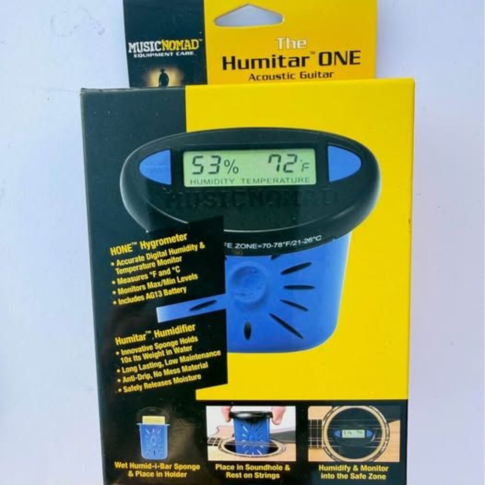 MusicNomad The Humitar ONE Acoustic Guitar Humidifier & Hygrometer